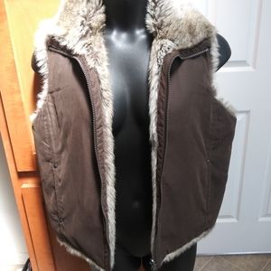 REVERSIBLE FAUX FUR VEST